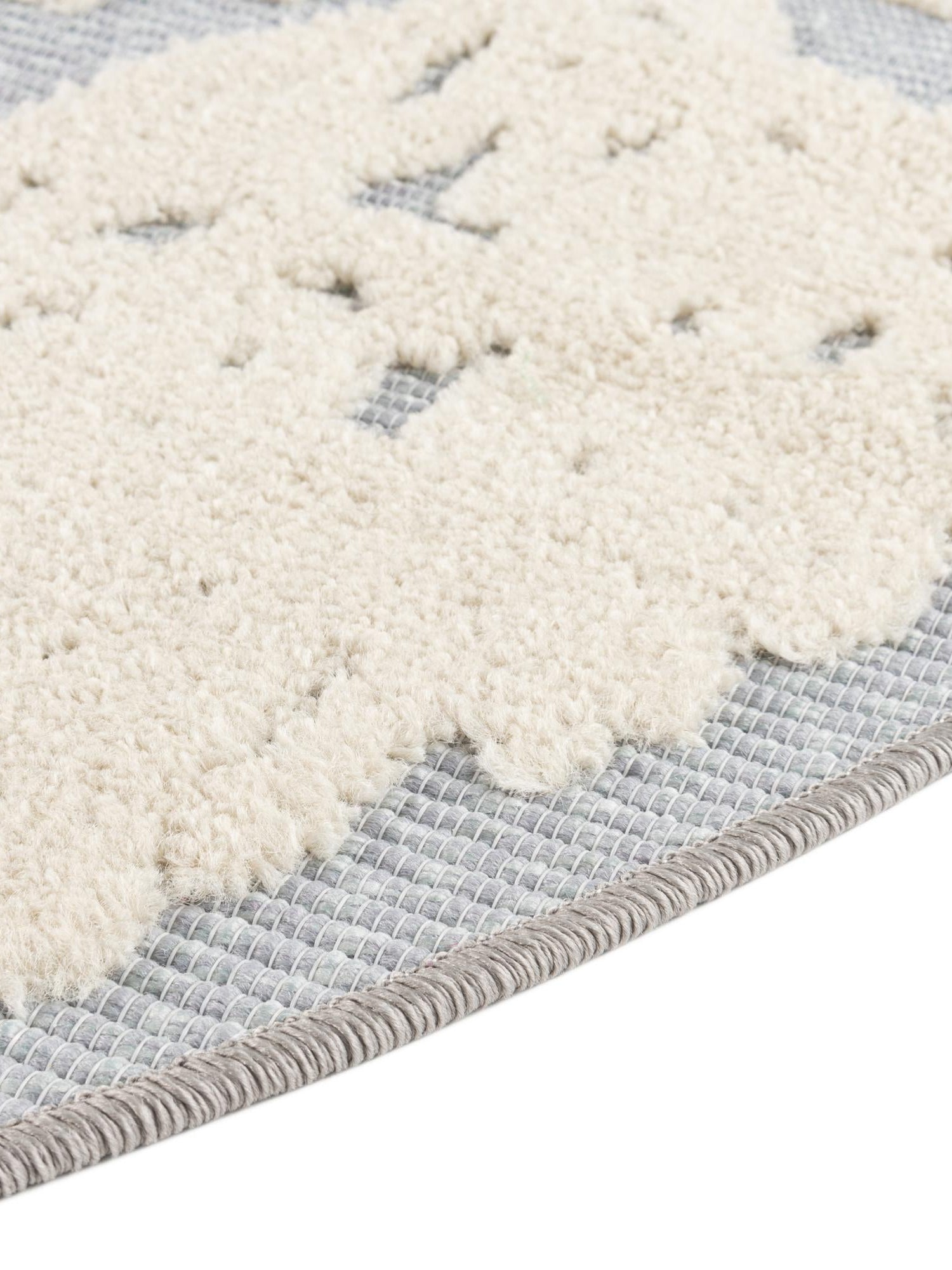 Gray 3' 3 x 3' 3 Aruba Outdoor Round Area Rug Weather Resistant for Patio, Deck, Terrace, Balcony, Porch for Sale at Rug Engine