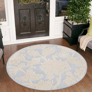Gray 3' 3 x 3' 3 Aruba Outdoor Round Area Rug Weather Resistant for Patio, Deck, Terrace, Balcony, Porch for Sale at Rug Engine