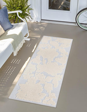 Gray 2' x 6' Aruba Outdoor Runner Area Rug Weather Resistant for Patio, Deck, Terrace, Balcony, Porch for Sale at Rug Engine
