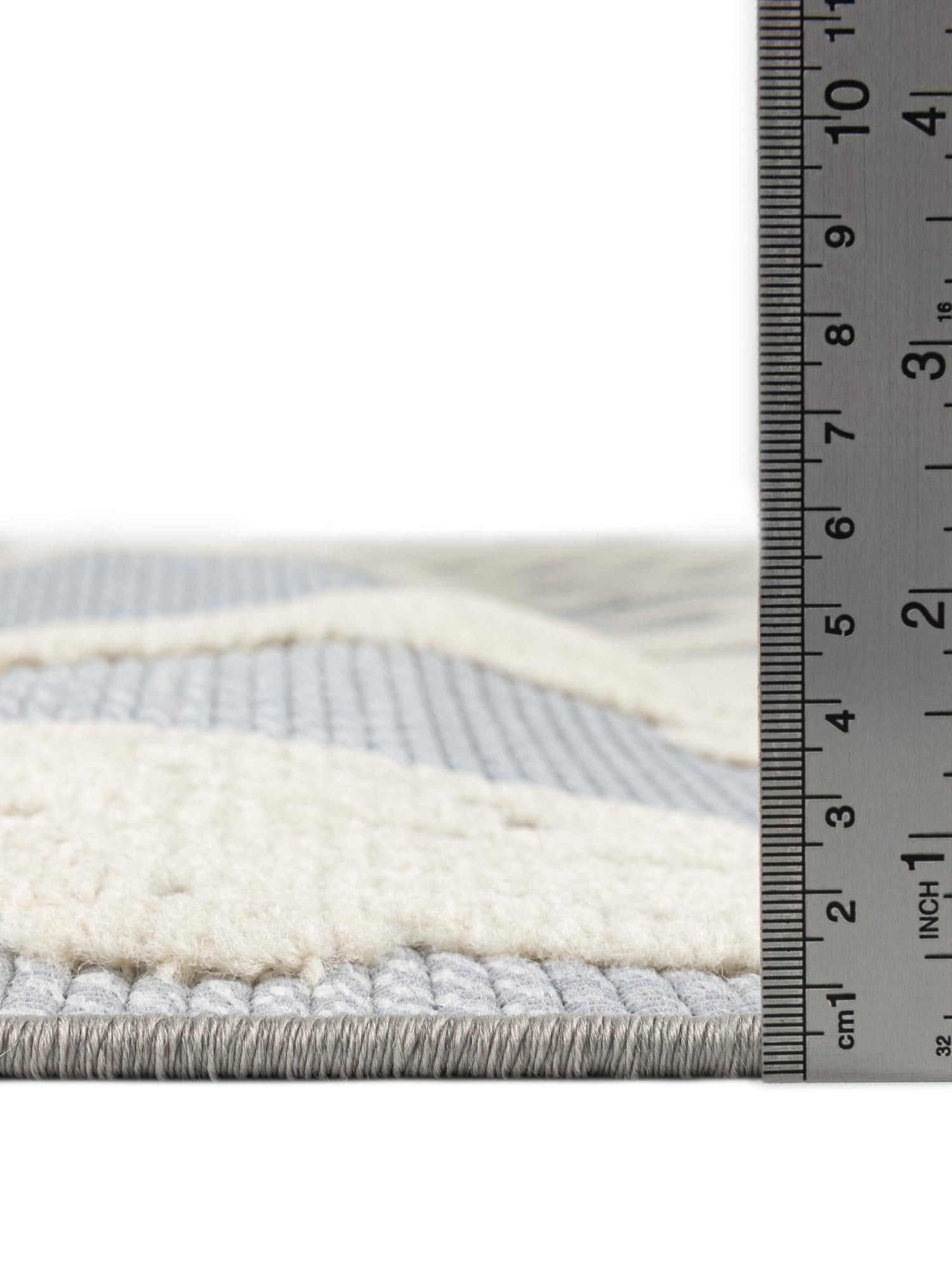 Gray 2' x 6' Aruba Outdoor Runner Area Rug Weather Resistant for Patio, Deck, Terrace, Balcony, Porch for Sale at Rug Engine