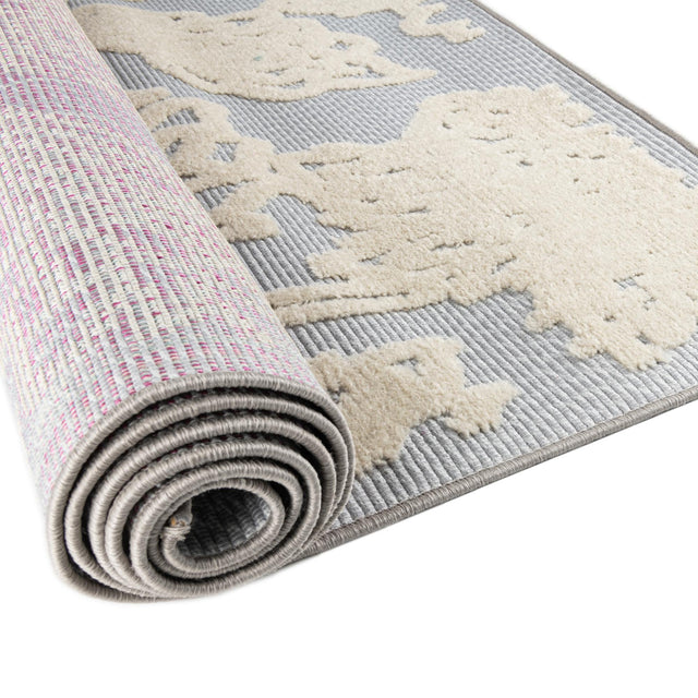 Gray 2' x 10' Aruba Outdoor Runner Area Rug Weather Resistant for Patio, Deck, Terrace, Balcony, Porch for Sale at Rug Engine