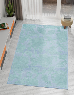 Navy Blue 4' x 6' Aruba Outdoor Rectangle Area Rug Weather Resistant for Patio, Deck, Terrace, Balcony, Porch for Sale at Rug Engine