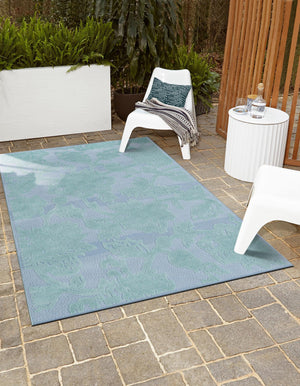 Navy Blue 6' x 9' Aruba Outdoor Rectangle Area Rug Weather Resistant for Patio, Deck, Terrace, Balcony, Porch for Sale at Rug Engine
