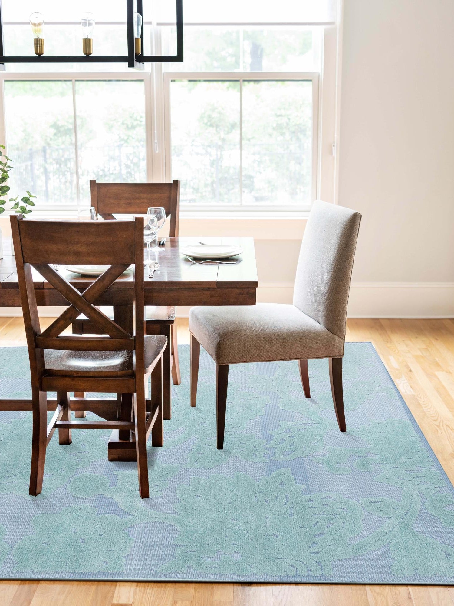Navy Blue 4' x 6' Aruba Outdoor Rectangle Area Rug Weather Resistant for Patio, Deck, Terrace, Balcony, Porch for Sale at Rug Engine