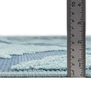 Navy Blue 7' 10 x 10' Aruba Outdoor Rectangle Area Rug Weather Resistant for Patio, Deck, Terrace, Balcony, Porch for Sale at Rug Engine