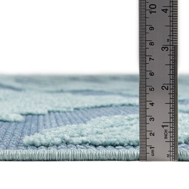 Navy Blue 6' x 9' Aruba Outdoor Rectangle Area Rug Weather Resistant for Patio, Deck, Terrace, Balcony, Porch for Sale at Rug Engine