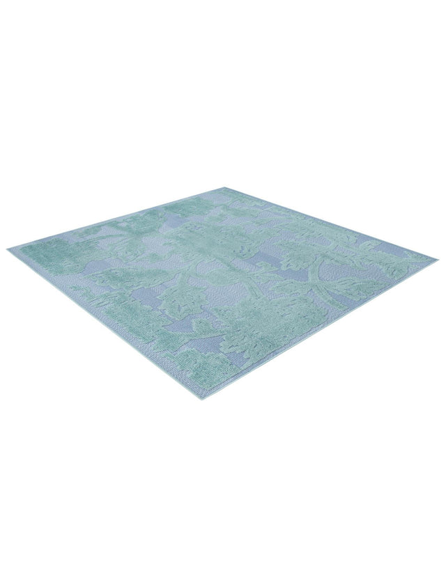 Navy Blue 5' 3 x 5' 3 Aruba Outdoor Square Area Rug Weather Resistant for Patio, Deck, Terrace, Balcony, Porch for Sale at Rug Engine