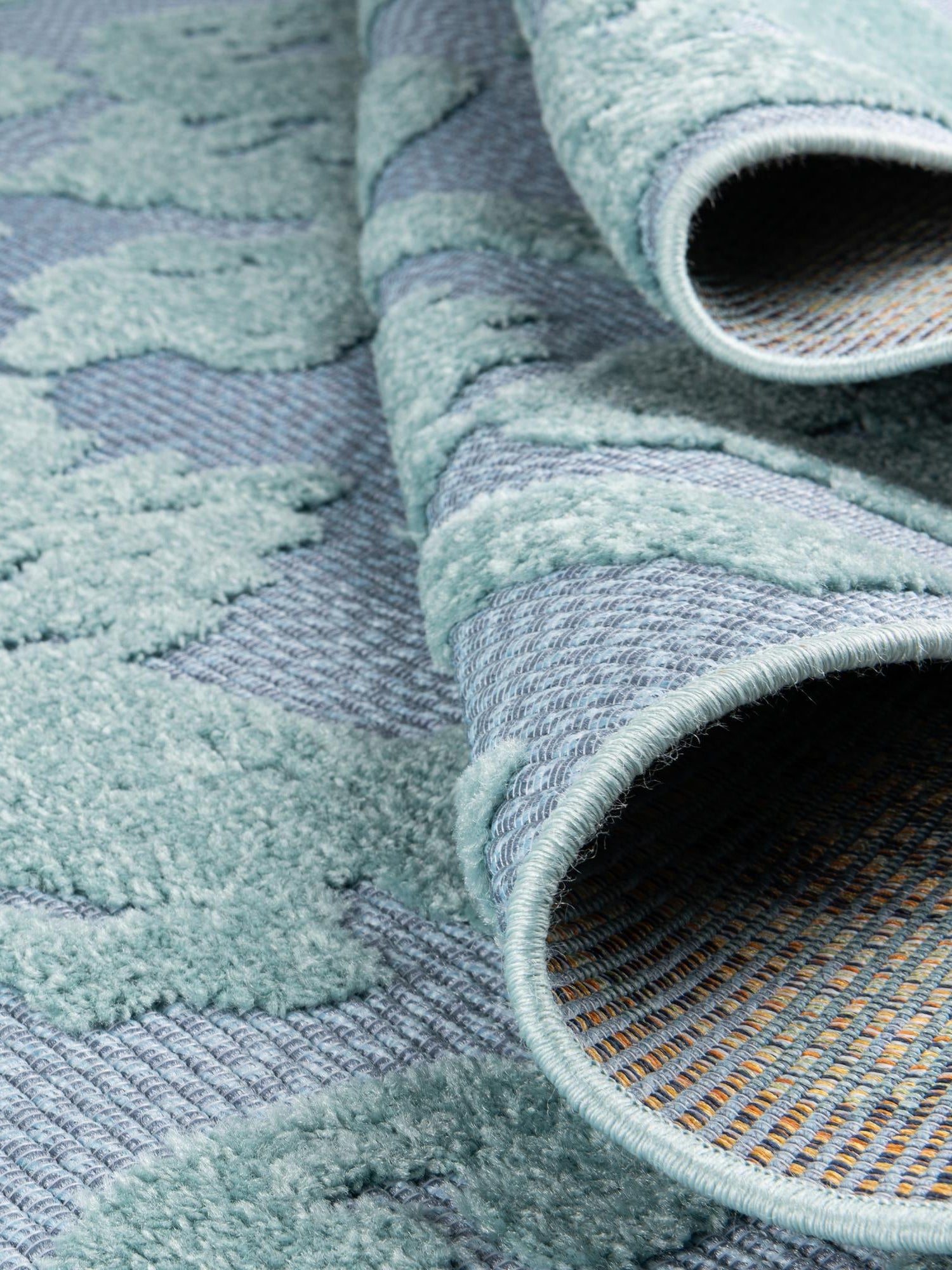 Navy Blue 5' 3 x 5' 3 Aruba Outdoor Square Area Rug Weather Resistant for Patio, Deck, Terrace, Balcony, Porch for Sale at Rug Engine