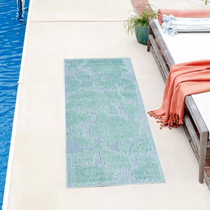 Navy Blue 2' x 10' Aruba Outdoor Runner Area Rug Weather Resistant for Patio, Deck, Terrace, Balcony, Porch for Sale at Rug Engine