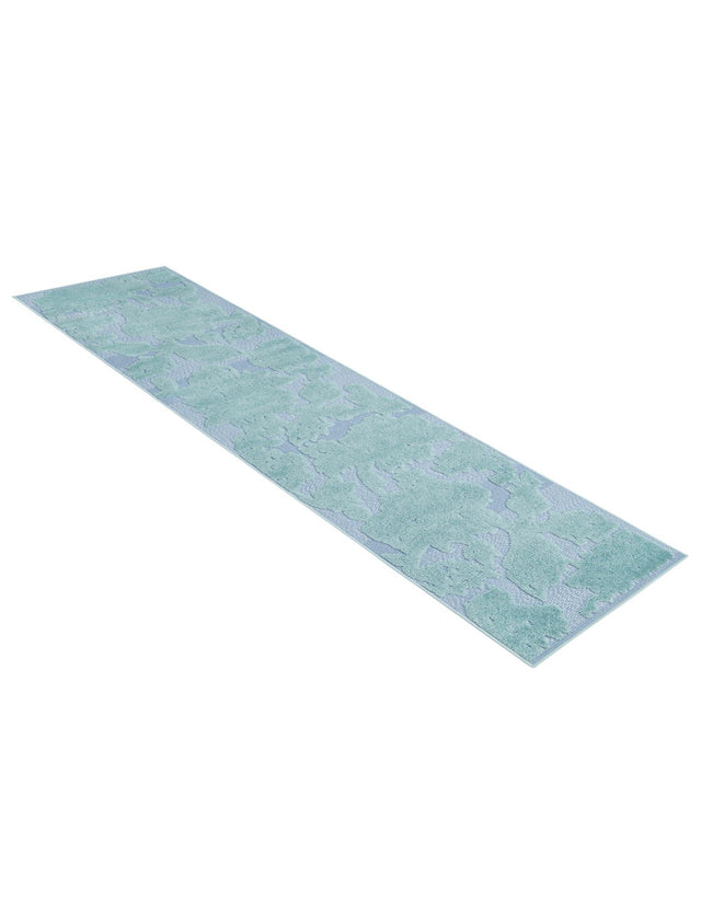 Navy Blue 2' x 10' Aruba Outdoor Runner Area Rug Weather Resistant for Patio, Deck, Terrace, Balcony, Porch for Sale at Rug Engine