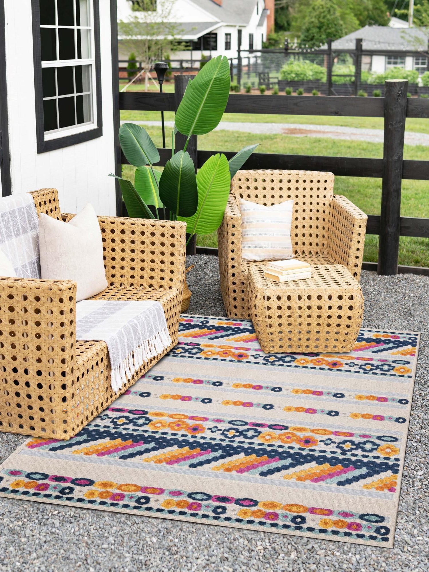 Gray 2' x 3' Aruba Outdoor Rectangle Area Rug Weather Resistant for Patio, Deck, Terrace, Balcony, Porch for Sale at Rug Engine
