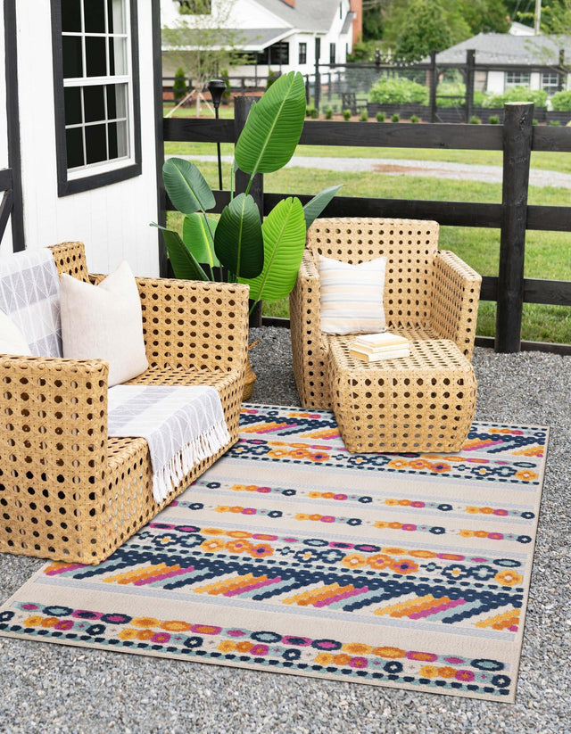 Gray 2' x 3' Aruba Outdoor Rectangle Area Rug Weather Resistant for Patio, Deck, Terrace, Balcony, Porch for Sale at Rug Engine