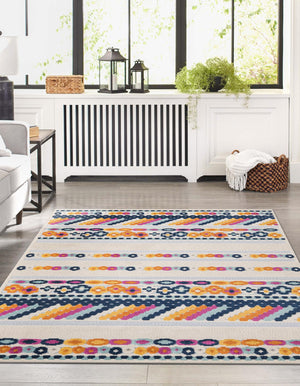 Gray 5' 3 x 8' Aruba Outdoor Rectangle Area Rug Weather Resistant for Patio, Deck, Terrace, Balcony, Porch for Sale at Rug Engine