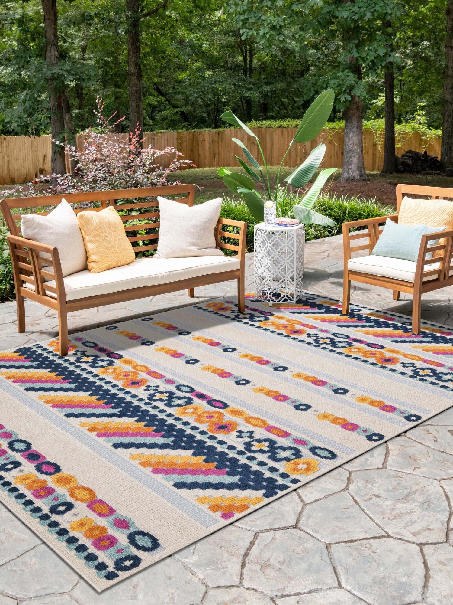 Gray 6' x 9' Aruba Outdoor Rectangle Area Rug Weather Resistant for Patio, Deck, Terrace, Balcony, Porch for Sale at Rug Engine