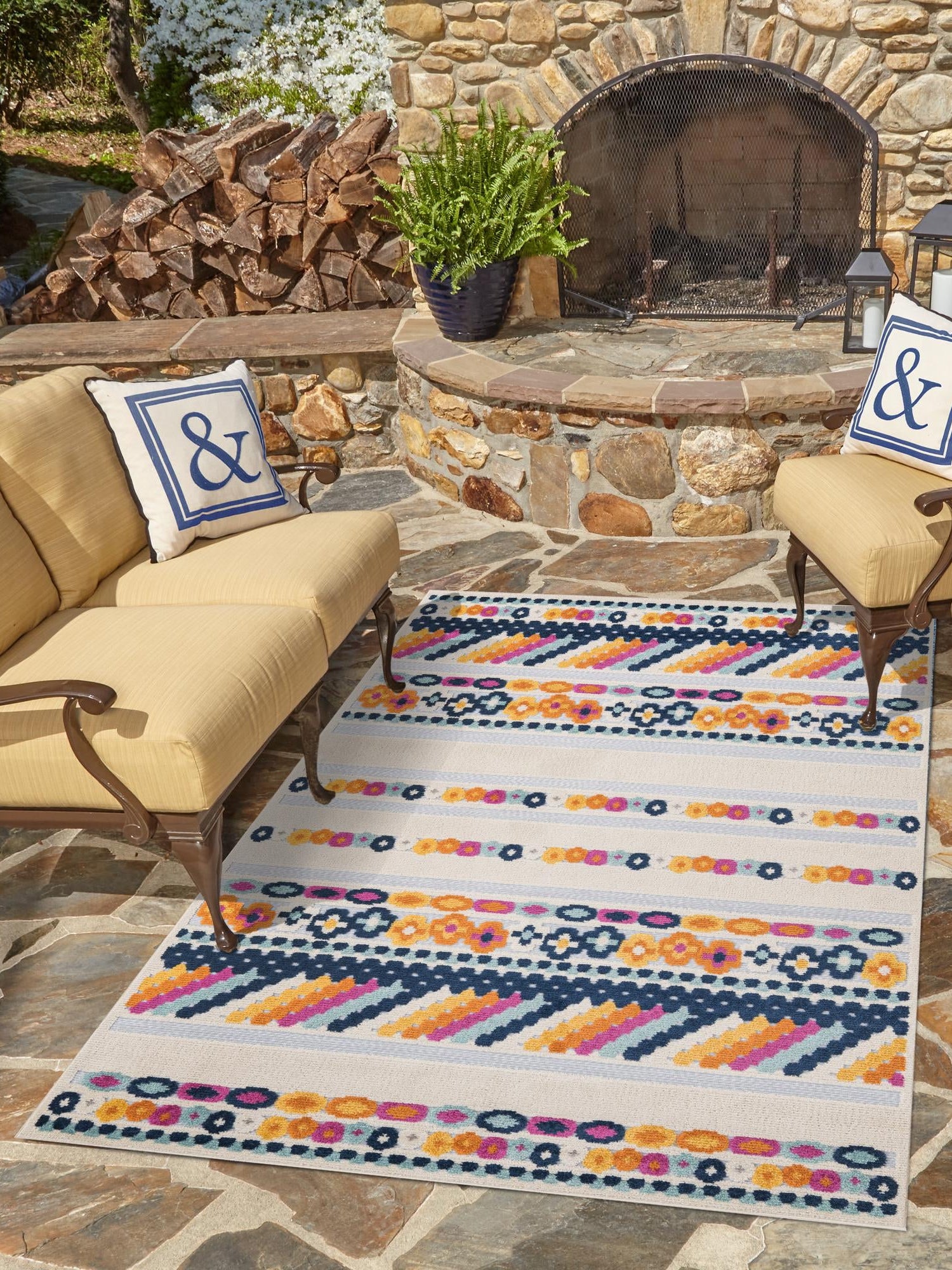 Gray 2' x 3' Aruba Outdoor Rectangle Area Rug Weather Resistant for Patio, Deck, Terrace, Balcony, Porch for Sale at Rug Engine