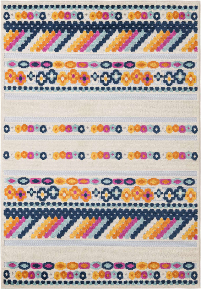 Gray 5' 3 x 8' Aruba Outdoor Rectangle Area Rug Weather Resistant for Patio, Deck, Terrace, Balcony, Porch for Sale at Rug Engine
