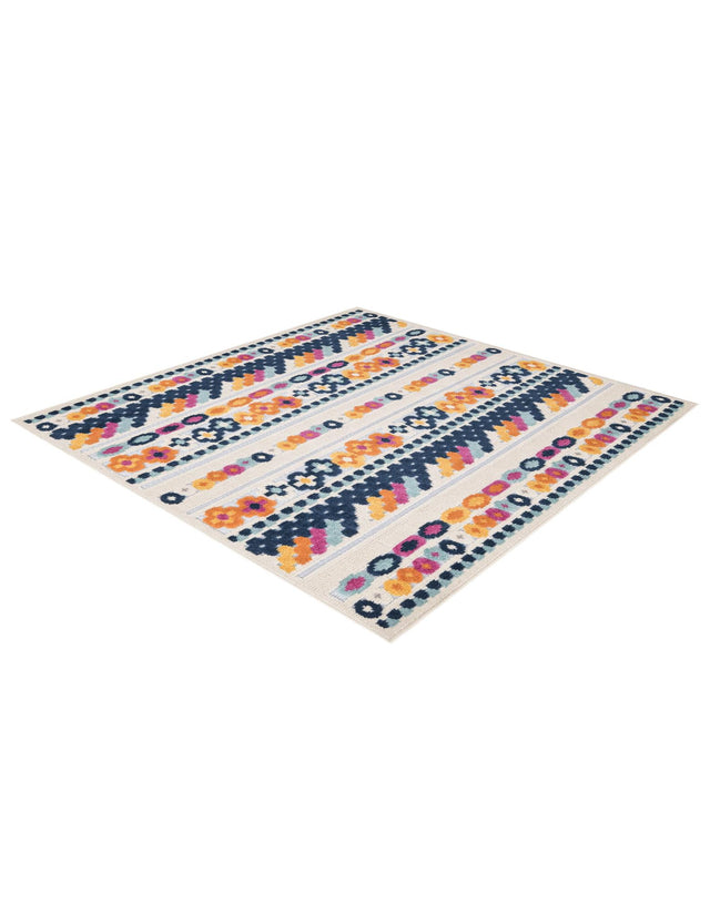 Gray 5' 3 x 5' 3 Aruba Outdoor Square Area Rug Weather Resistant for Patio, Deck, Terrace, Balcony, Porch for Sale at Rug Engine