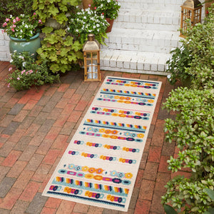 Gray 2' x 6' Aruba Outdoor Runner Area Rug Weather Resistant for Patio, Deck, Terrace, Balcony, Porch for Sale at Rug Engine