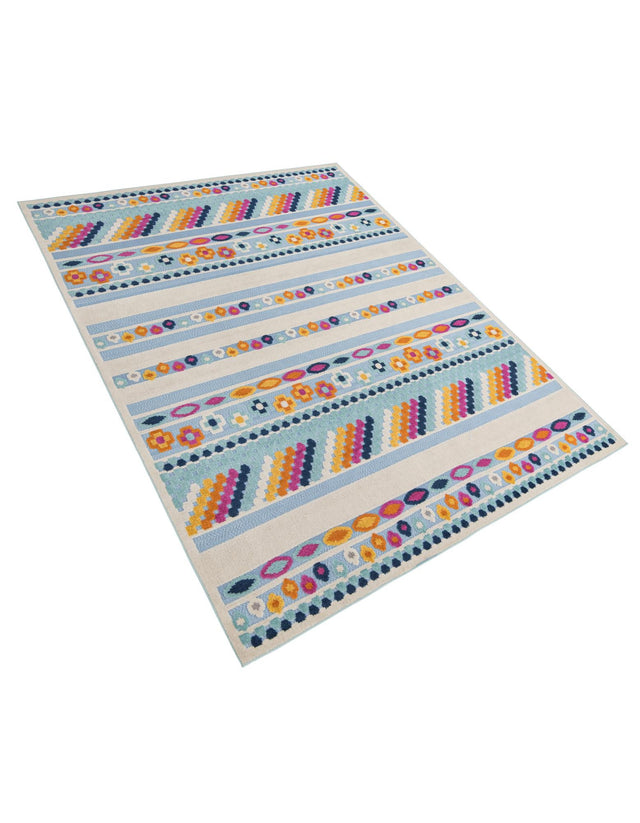 Blue 9' x 12' Aruba Outdoor Rectangle Area Rug Weather Resistant for Patio, Deck, Terrace, Balcony, Porch for Sale at Rug Engine