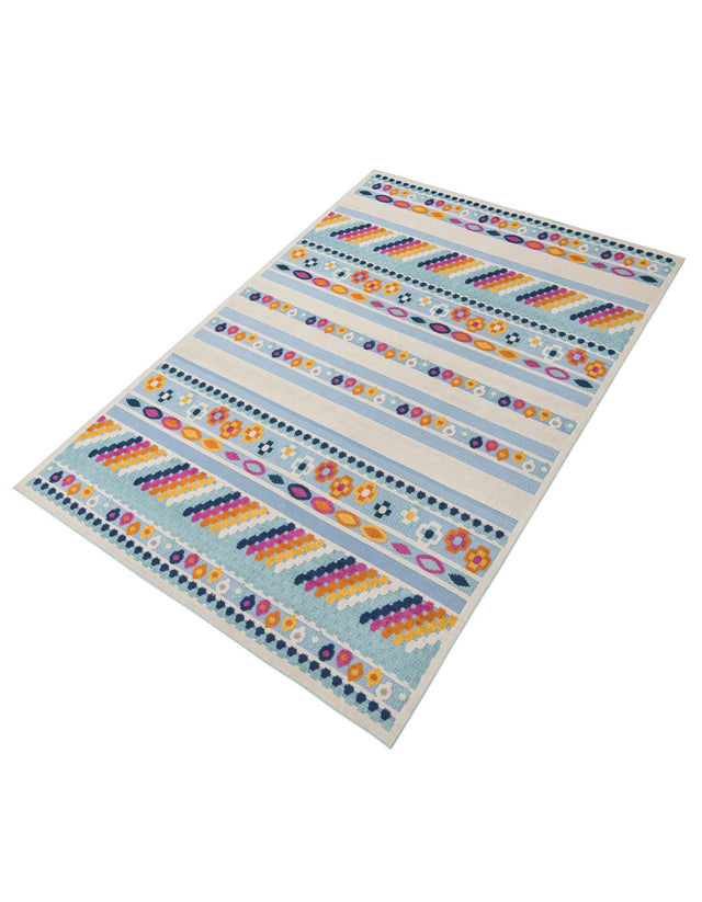 Blue 9' x 12' Aruba Outdoor Rectangle Area Rug Weather Resistant for Patio, Deck, Terrace, Balcony, Porch for Sale at Rug Engine