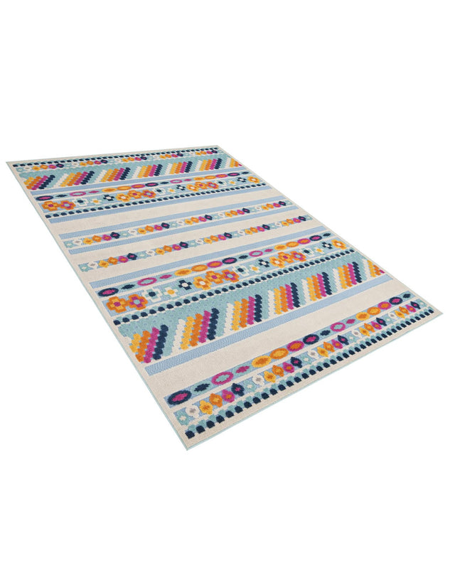 Blue 7' 10 x 10' Aruba Outdoor Rectangle Area Rug Weather Resistant for Patio, Deck, Terrace, Balcony, Porch for Sale at Rug Engine