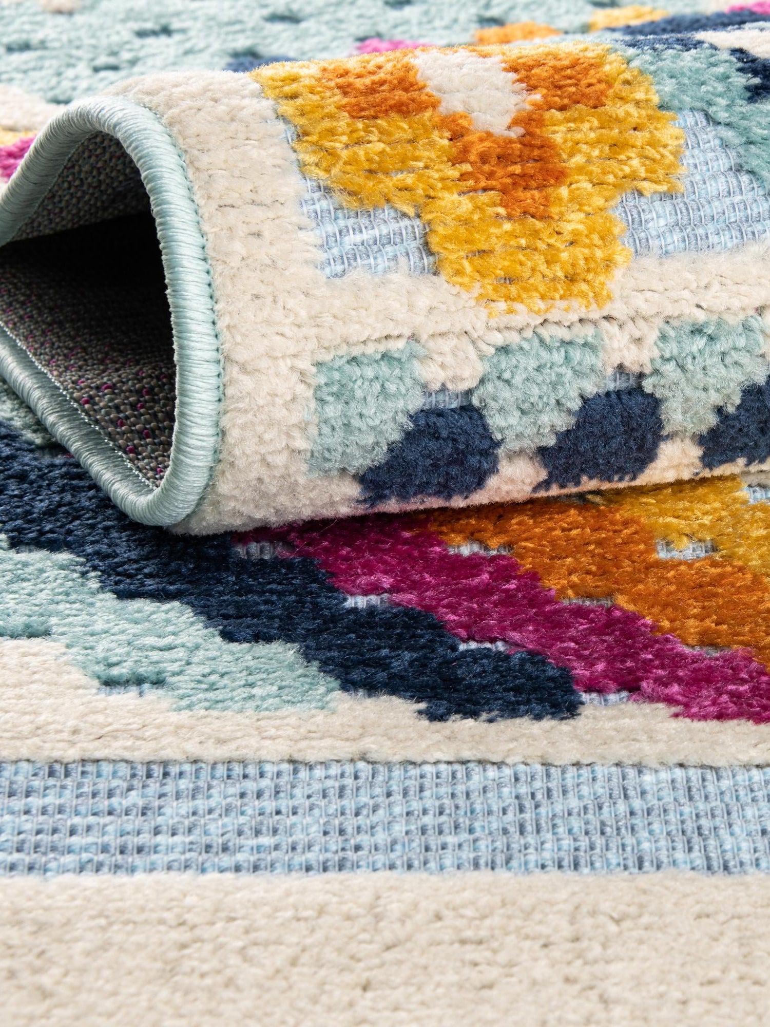 Blue 7' x 10' Aruba Outdoor Rectangle Area Rug Weather Resistant for Patio, Deck, Terrace, Balcony, Porch for Sale at Rug Engine
