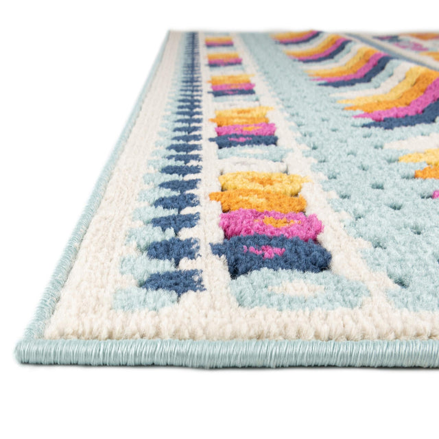 Blue 9' x 12' Aruba Outdoor Rectangle Area Rug Weather Resistant for Patio, Deck, Terrace, Balcony, Porch for Sale at Rug Engine