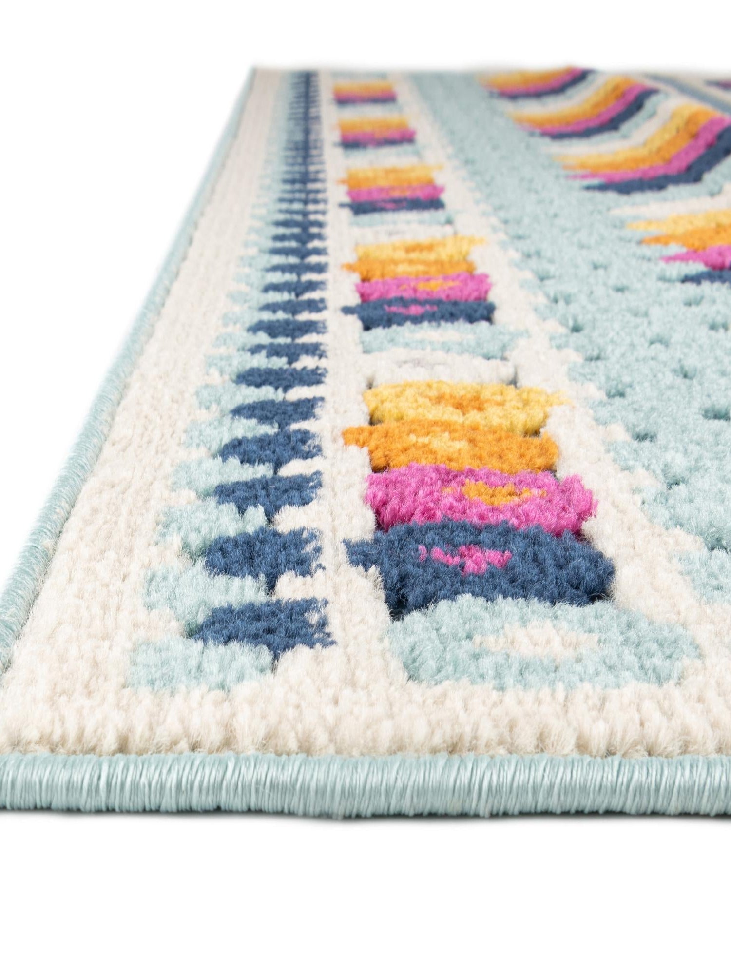 Blue 7' 10 x 10' Aruba Outdoor Rectangle Area Rug Weather Resistant for Patio, Deck, Terrace, Balcony, Porch for Sale at Rug Engine