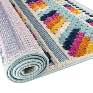 Blue 9' x 12' Aruba Outdoor Rectangle Area Rug Weather Resistant for Patio, Deck, Terrace, Balcony, Porch for Sale at Rug Engine