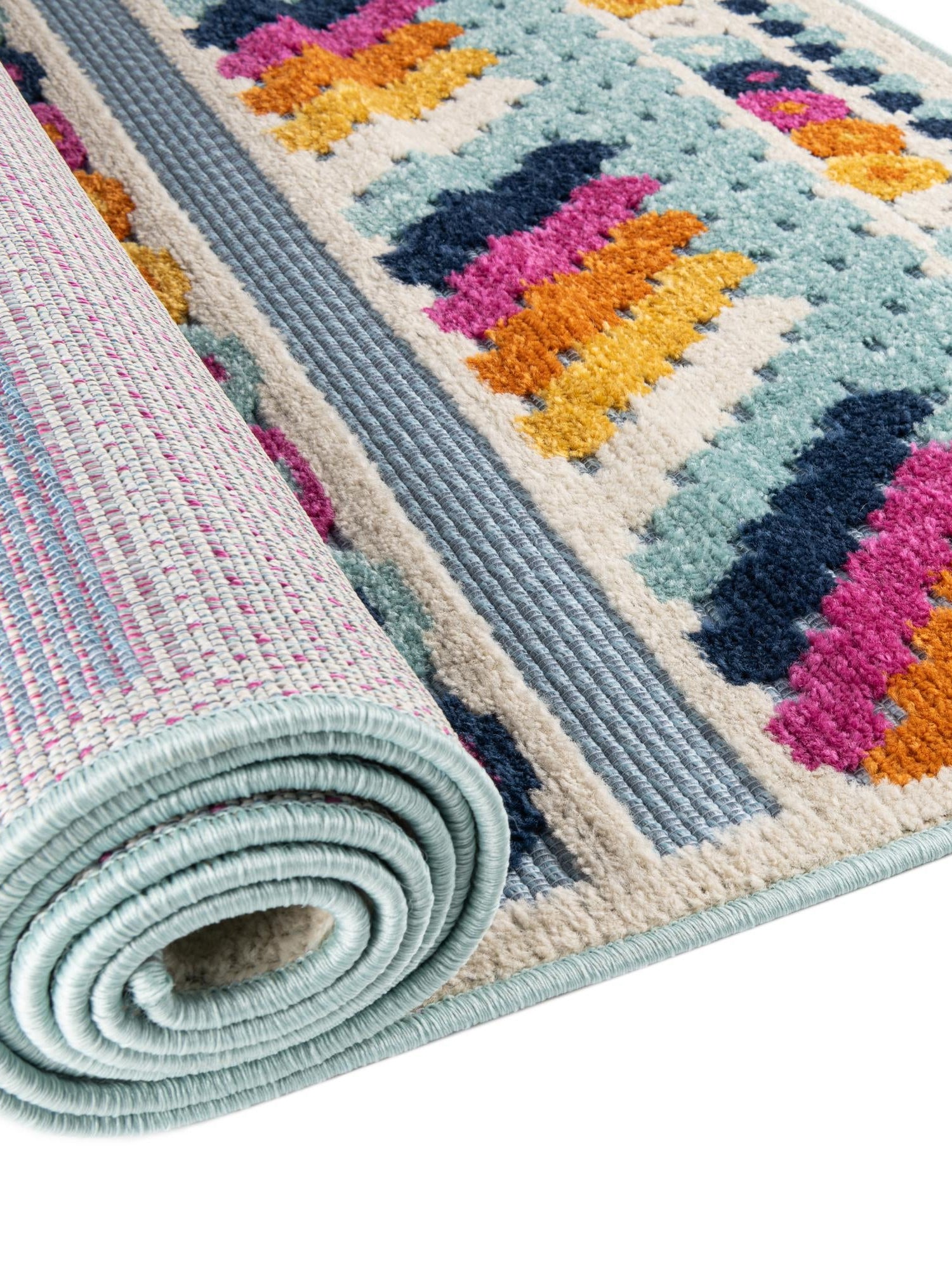 Blue 6' x 9' Aruba Outdoor Rectangle Area Rug Weather Resistant for Patio, Deck, Terrace, Balcony, Porch for Sale at Rug Engine