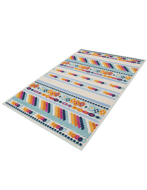 Blue 5' 3 x 8' Aruba Outdoor Rectangle Area Rug Weather Resistant for Patio, Deck, Terrace, Balcony, Porch for Sale at Rug Engine