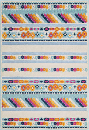 Blue 4' x 6' Aruba Outdoor Rectangle Area Rug Weather Resistant for Patio, Deck, Terrace, Balcony, Porch for Sale at Rug Engine