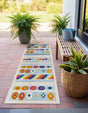 Blue 2' x 6' Aruba Outdoor Runner Area Rug Weather Resistant for Patio, Deck, Terrace, Balcony, Porch for Sale at Rug Engine