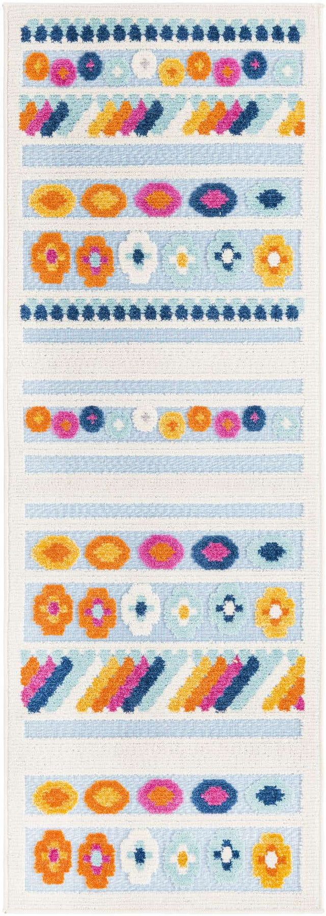 Blue 2' x 6' Aruba Outdoor Runner Area Rug Weather Resistant for Patio, Deck, Terrace, Balcony, Porch for Sale at Rug Engine