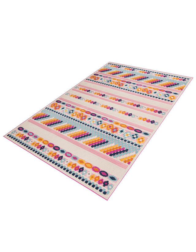 Pink 7' 10 x 10' Aruba Outdoor Rectangle Area Rug Weather Resistant for Patio, Deck, Terrace, Balcony, Porch for Sale at Rug Engine