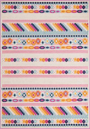 Pink 6' x 9' Aruba Outdoor Rectangle Area Rug Weather Resistant for Patio, Deck, Terrace, Balcony, Porch for Sale at Rug Engine