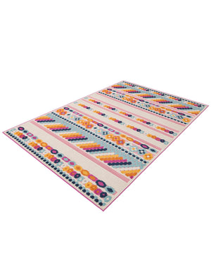 Pink 5' 3 x 8' Aruba Outdoor Rectangle Area Rug Weather Resistant for Patio, Deck, Terrace, Balcony, Porch for Sale at Rug Engine