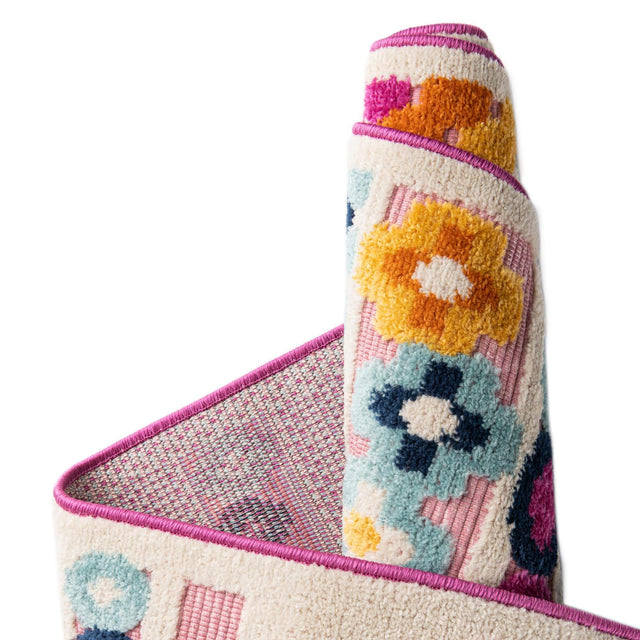 Pink 5' 3 x 8' Aruba Outdoor Rectangle Area Rug Weather Resistant for Patio, Deck, Terrace, Balcony, Porch for Sale at Rug Engine