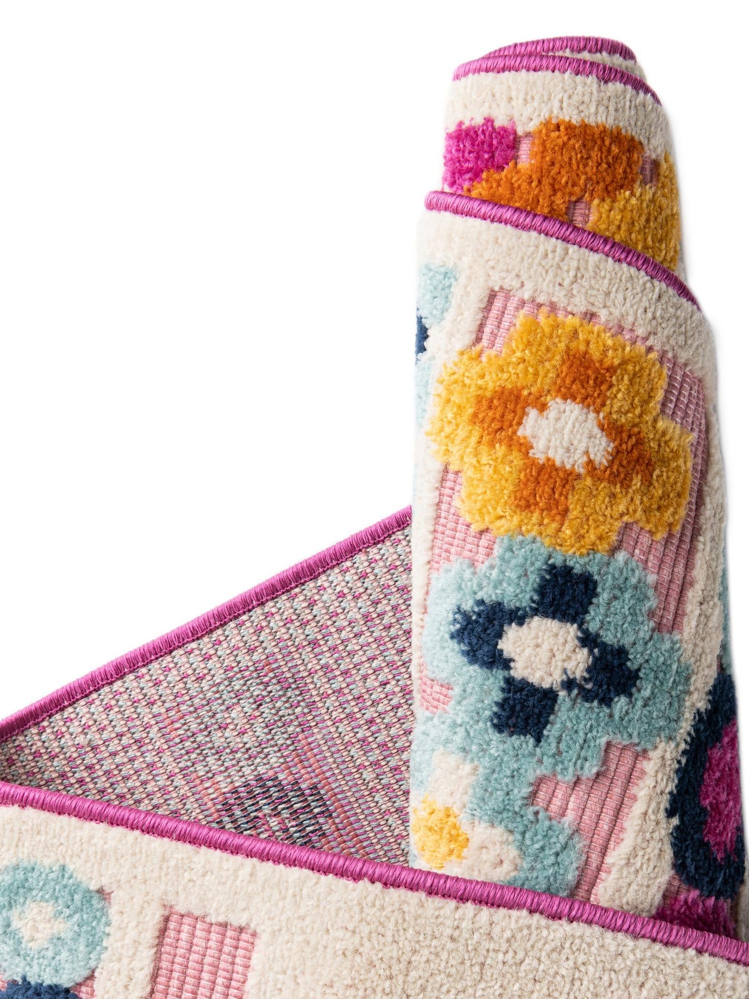 Pink 7' x 10' Aruba Outdoor Rectangle Area Rug Weather Resistant for Patio, Deck, Terrace, Balcony, Porch for Sale at Rug Engine