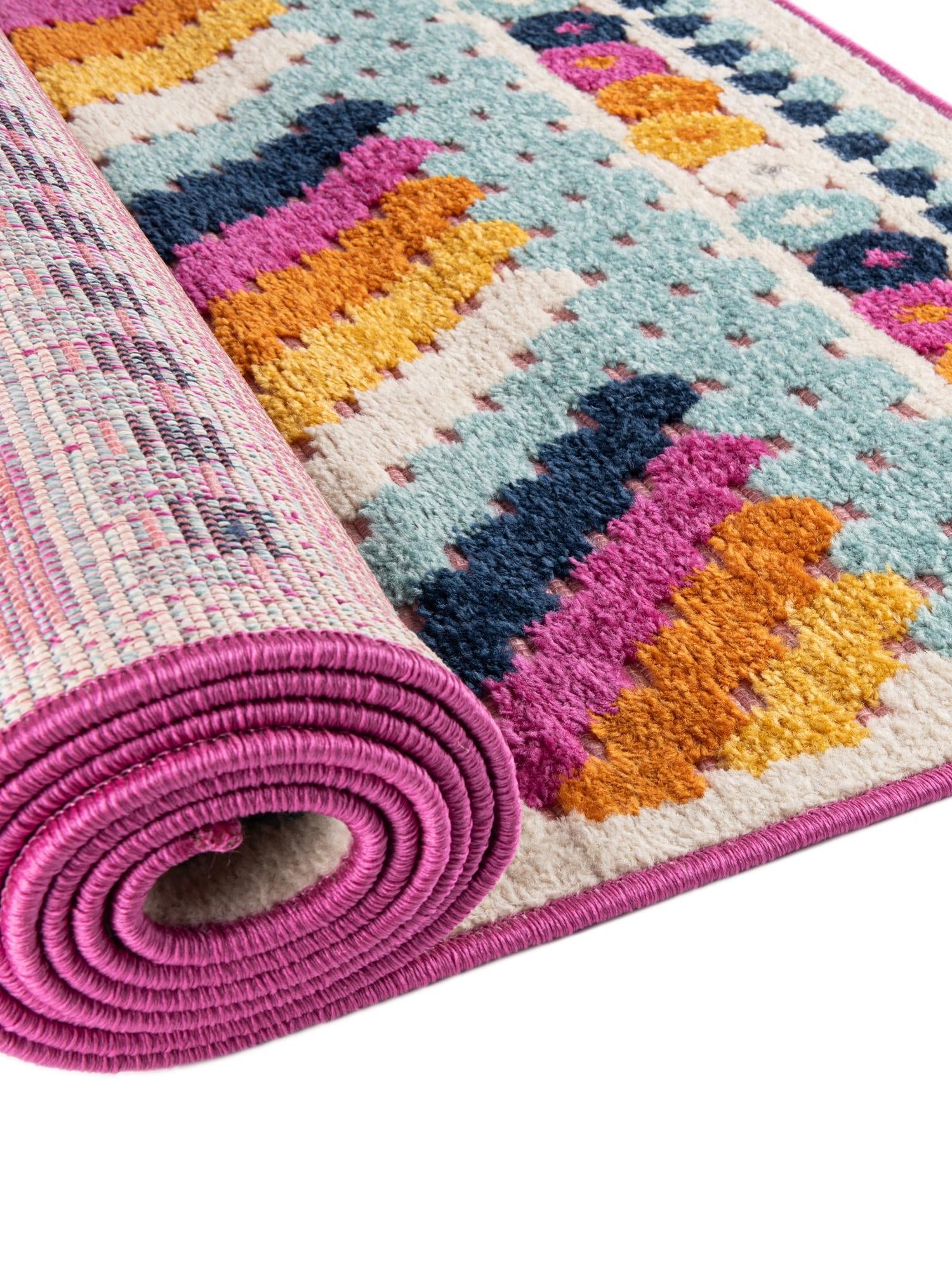 Pink 5' 3 x 8' Aruba Outdoor Rectangle Area Rug Weather Resistant for Patio, Deck, Terrace, Balcony, Porch for Sale at Rug Engine