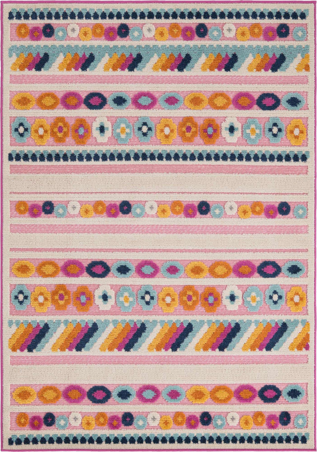 Pink 4' x 6' Aruba Outdoor Rectangle Area Rug Weather Resistant for Patio, Deck, Terrace, Balcony, Porch for Sale at Rug Engine