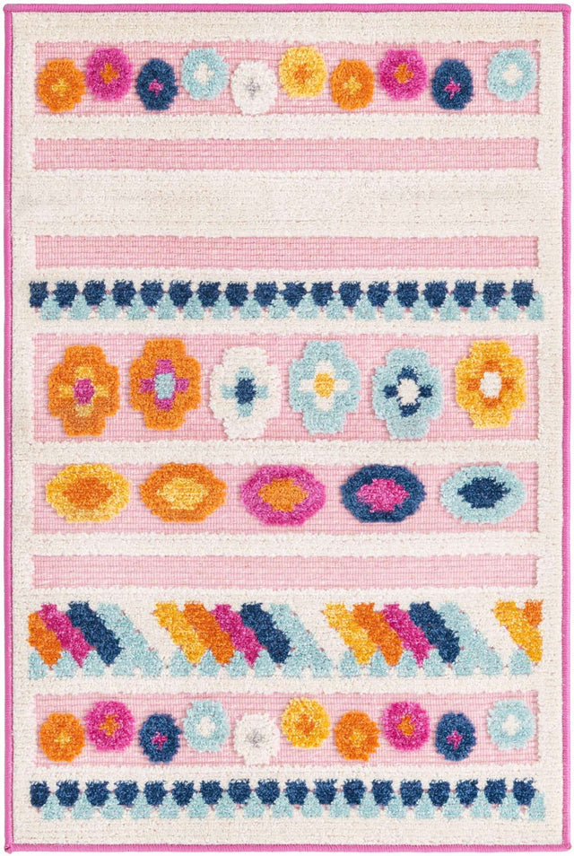 Pink 2' x 3' Aruba Outdoor Rectangle Area Rug Weather Resistant for Patio, Deck, Terrace, Balcony, Porch for Sale at Rug Engine