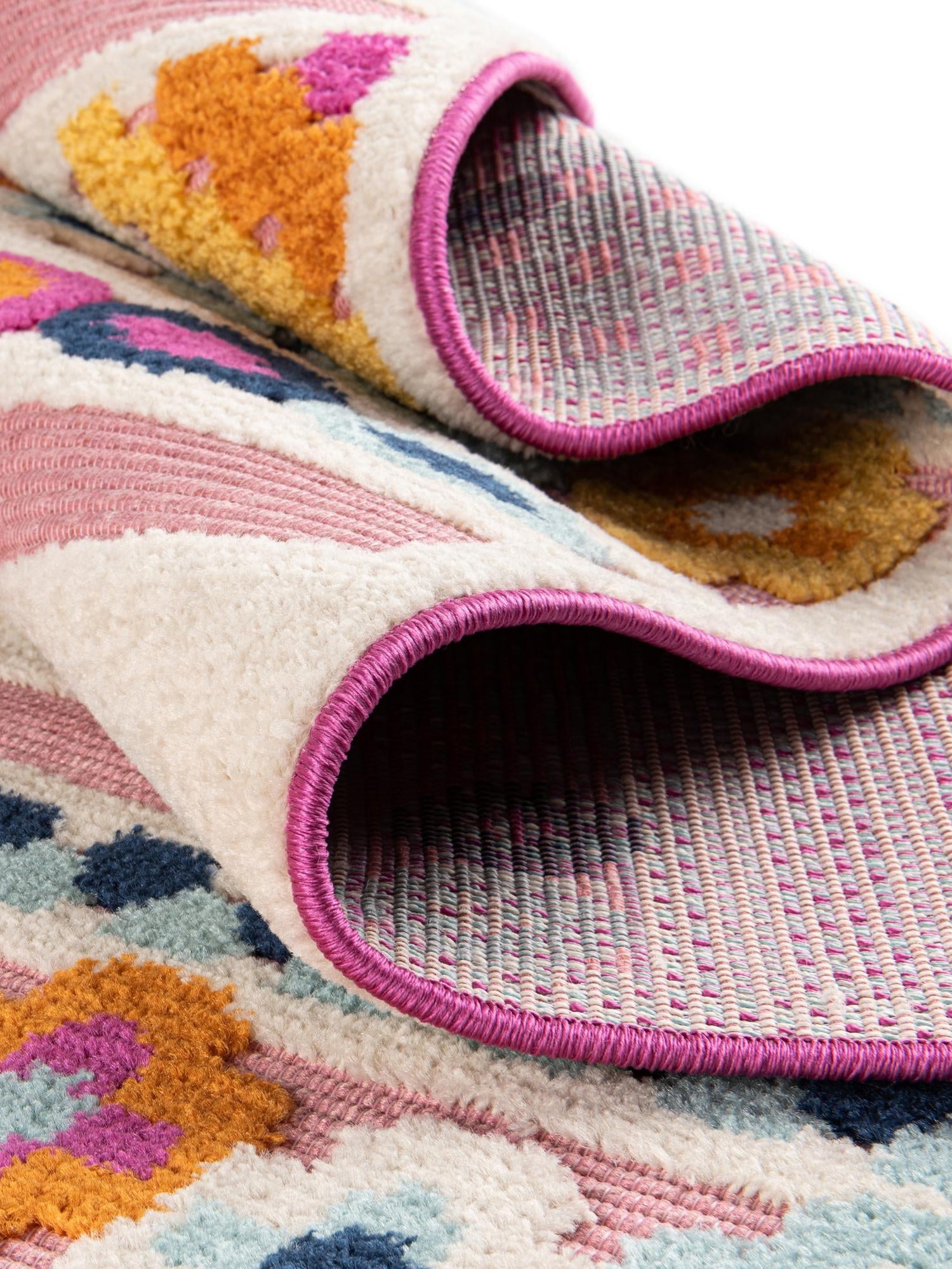 Pink 5' 3 x 5' 3 Aruba Outdoor Square Area Rug Weather Resistant for Patio, Deck, Terrace, Balcony, Porch for Sale at Rug Engine