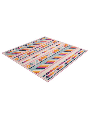 Pink 7' 10 x 7' 10 Aruba Outdoor Square Area Rug Weather Resistant for Patio, Deck, Terrace, Balcony, Porch for Sale at Rug Engine