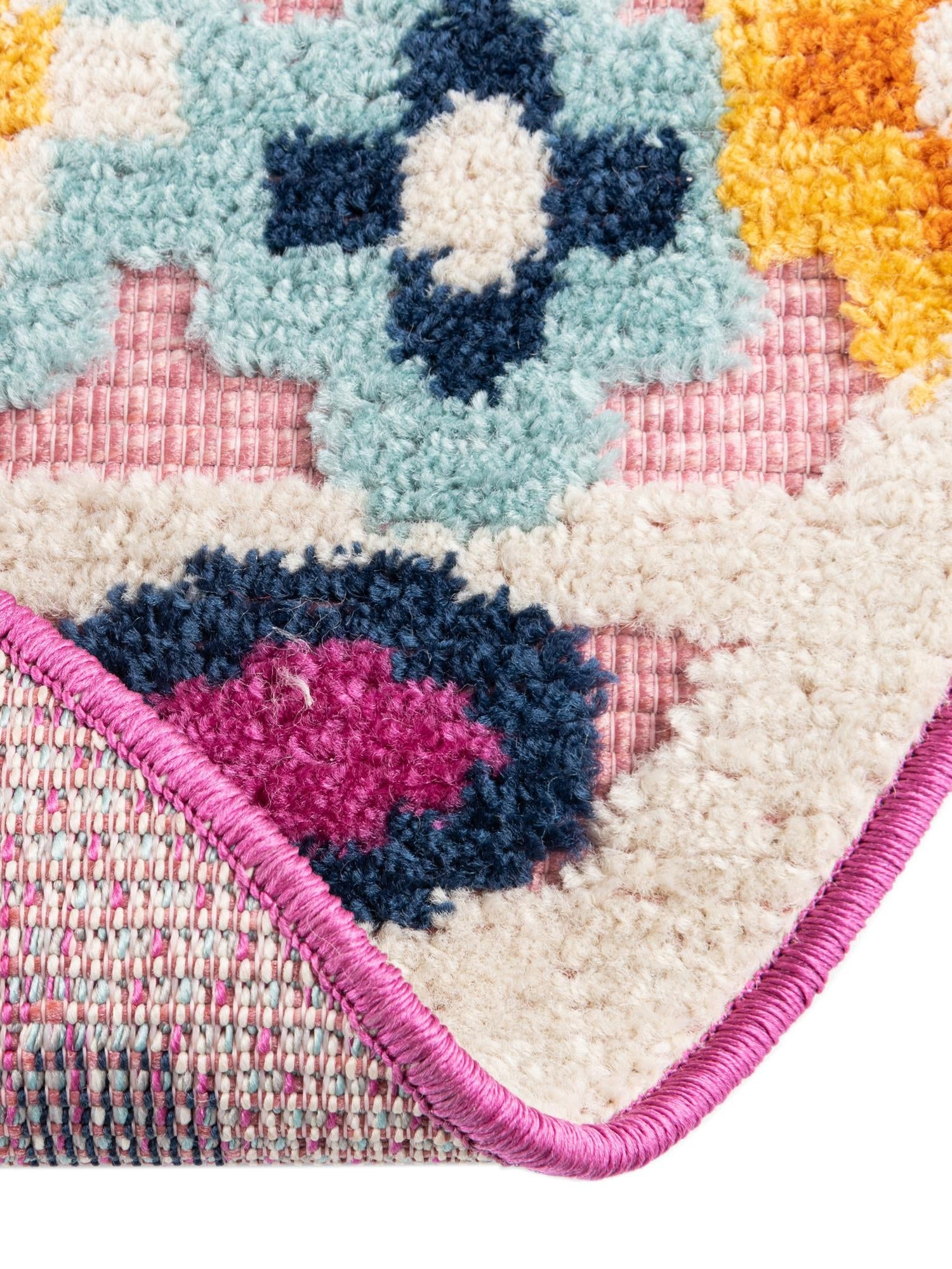 Pink 3' 3 x 3' 3 Aruba Outdoor Round Area Rug Weather Resistant for Patio, Deck, Terrace, Balcony, Porch for Sale at Rug Engine