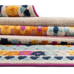 Pink 3' 3 x 3' 3 Aruba Outdoor Round Area Rug Weather Resistant for Patio, Deck, Terrace, Balcony, Porch for Sale at Rug Engine