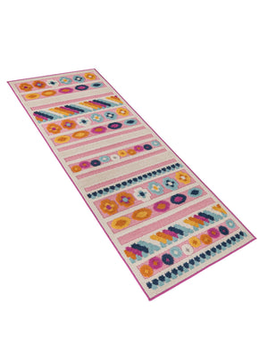 Pink 2' x 6' Aruba Outdoor Runner Area Rug Weather Resistant for Patio, Deck, Terrace, Balcony, Porch for Sale at Rug Engine