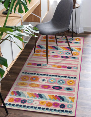 Pink 2' x 8' Aruba Outdoor Runner Area Rug Weather Resistant for Patio, Deck, Terrace, Balcony, Porch for Sale at Rug Engine