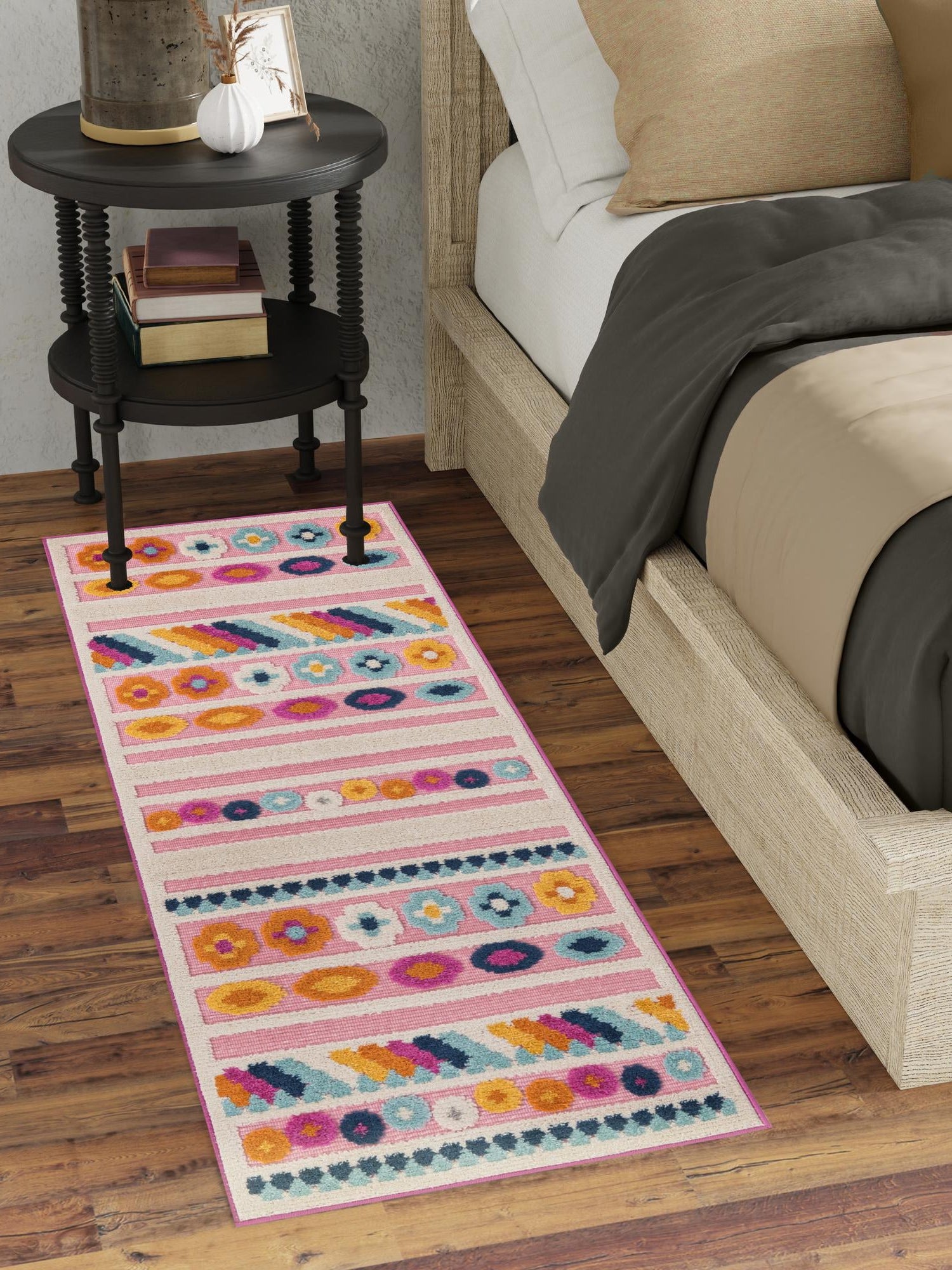 Pink 2' x 6' Aruba Outdoor Runner Area Rug Weather Resistant for Patio, Deck, Terrace, Balcony, Porch for Sale at Rug Engine