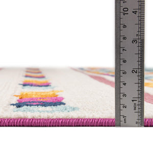 Pink 2' x 8' Aruba Outdoor Runner Area Rug Weather Resistant for Patio, Deck, Terrace, Balcony, Porch for Sale at Rug Engine